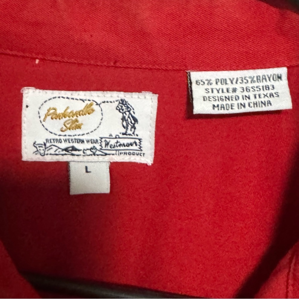 Panhandle Slim Red Button Down Western Shirt - image 2